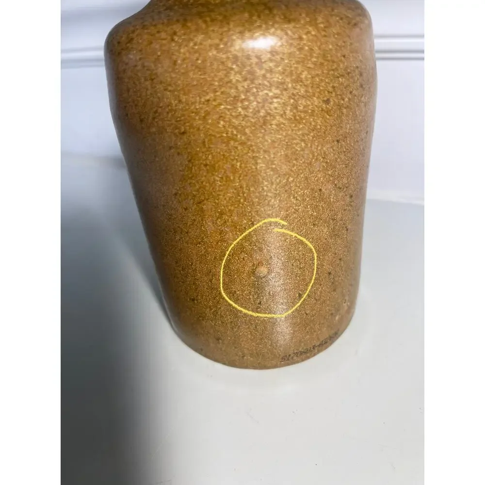 Vintage MCM Stoneware Bottle w/ Porcelain Lid & Bale